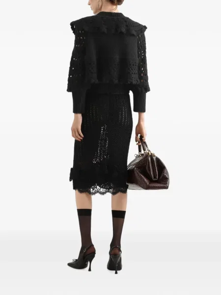 Top Dolce & Gabbana din dantelă negru