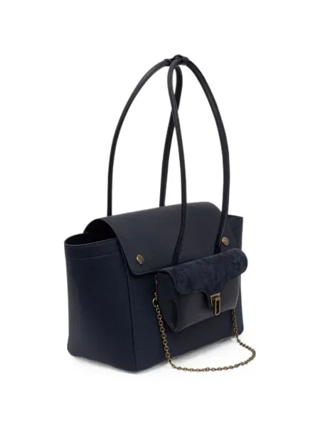 Geantă shopper Coccinelle din piele albastru