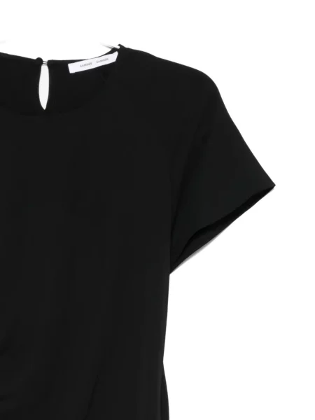 Rochie midi Samsøe Samsøe până la genunchi de costum negru