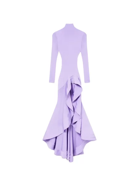 Rochie Stella Mccartney asimetrică lungă de costum violet