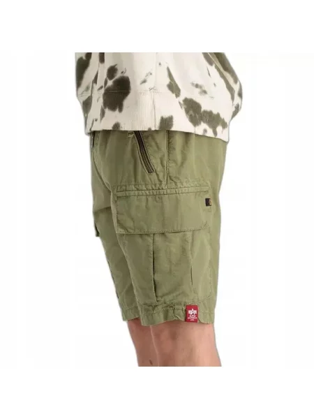 SPODENKI ALPHA INDUSTRIES RIPSTOP JOGGER SHORT PRZED KOLANO zielone