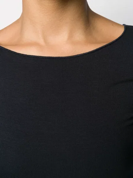 Top Majestic Filatures cu decolteu barcă stretch negru
