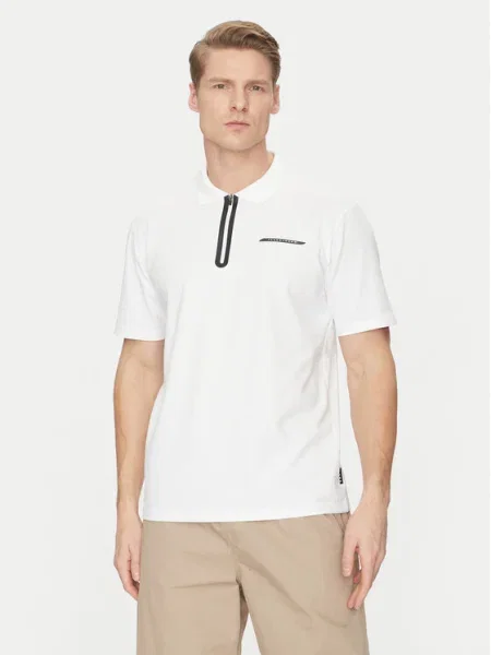 Jack&Jones Tricou polo Fusion alb