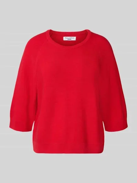 Sweter o kroju relaxed fit z czystej bawełny Marc O'polo Denim czerwony