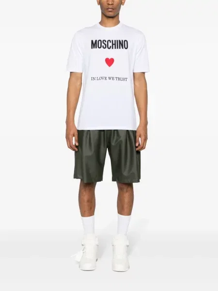 Siuvinėtas marškinėliai Moschino balta