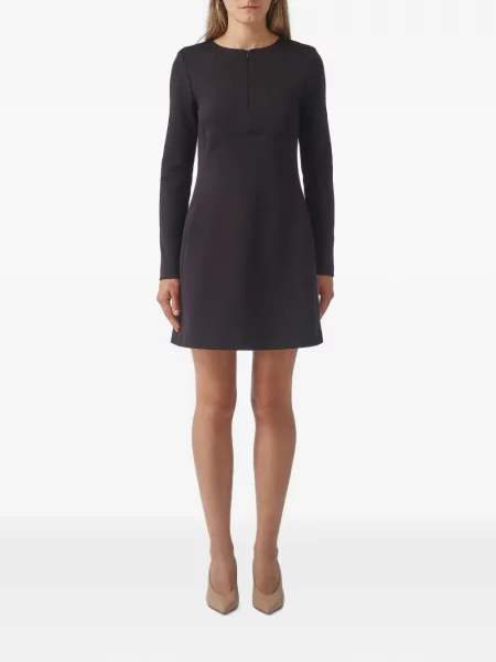 Lung rochie mini Max Mara în linie A negru