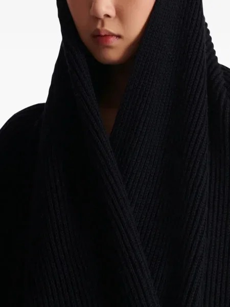 Hanorac cu glugă Balmain tricotate negru