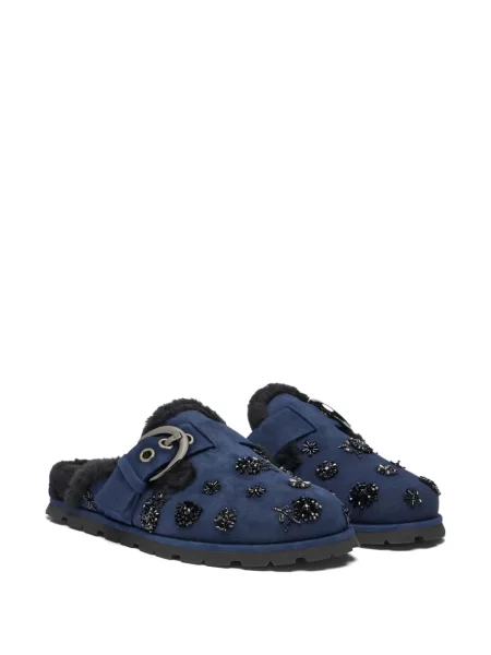 Papuci tip mules Stuart Weitzman cu cataramă albastru