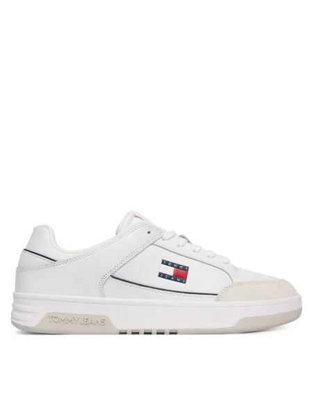 Tommy Jeans Sneakersy Tjm Cupsole Leather biela
