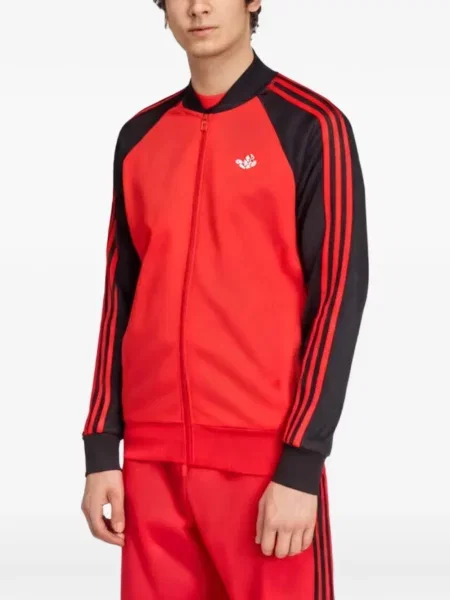 Geacă Adidas alergare roșu
