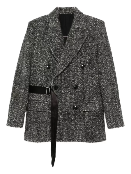 Geacă Isabel Marant cu cataramă din tweed negru