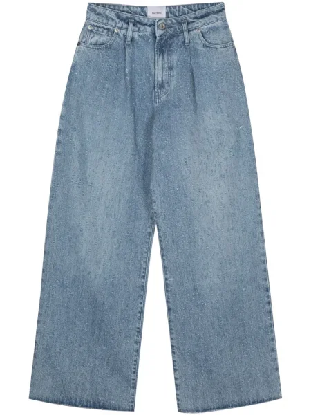 Szerokie jeansy Halfboy niebieskie