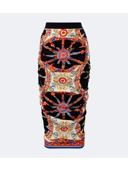 Fustă midi Dolce&gabbana de mătase