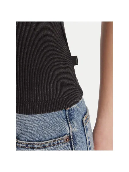 Guess Jeans Felső Classic Fit fekete