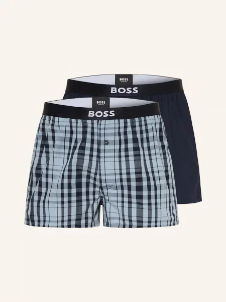 Boss Bokserki Tkane blau granatowe