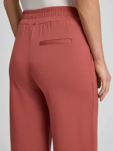 Spodnie materiałowe o kroju wide fit z dodatkiem model „Kate” Ichi