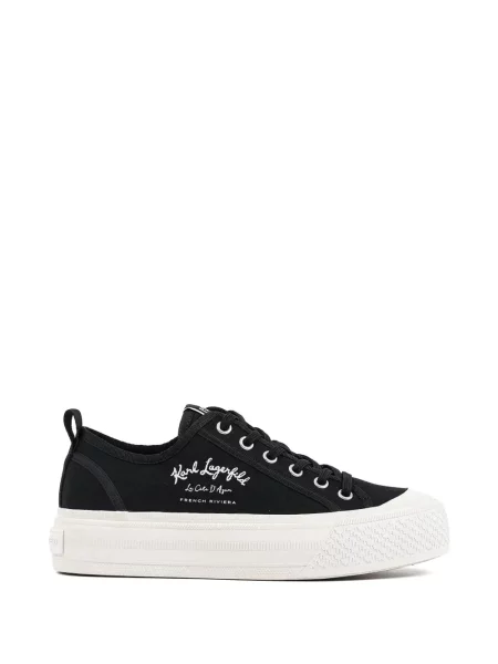 Platform talpú sneaker Karl Lagerfeld autogrammal fekete