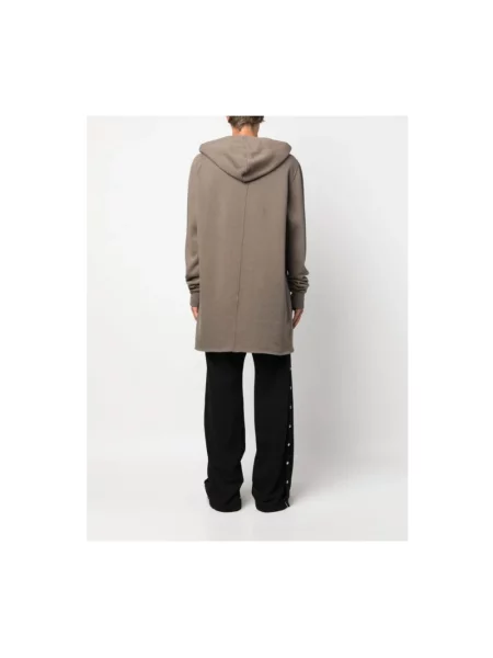 Bluza z kapturem Rick Owens z kapturem szara