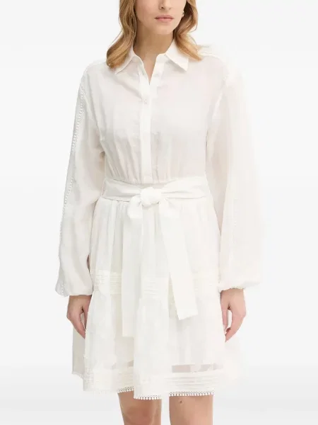 Cu centură rochie midi Silvian Heach alb