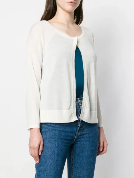 Cardigan Sottomettimi tricotate alb