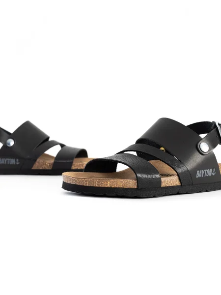 Bayton Sandale cu baretă Vitoria maro caramel negru