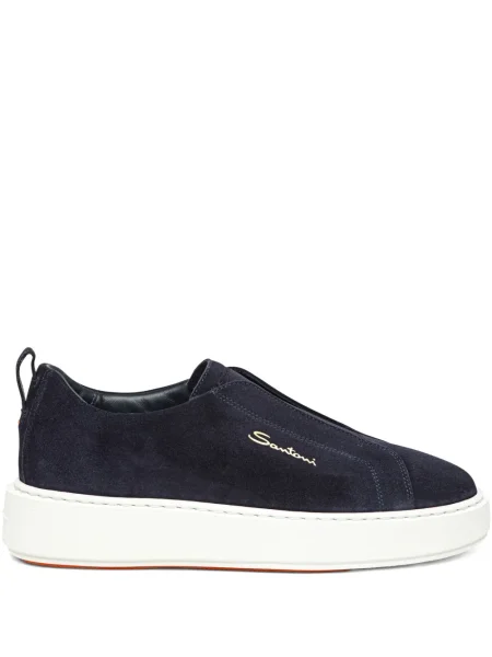 Sneakerși Santoni slip-on albastru