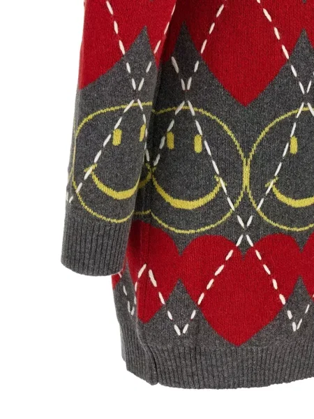 Rochie Moschino cu model argyle de costum gri