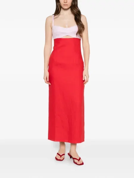 Rochie midi Cala De La Cruz roșu