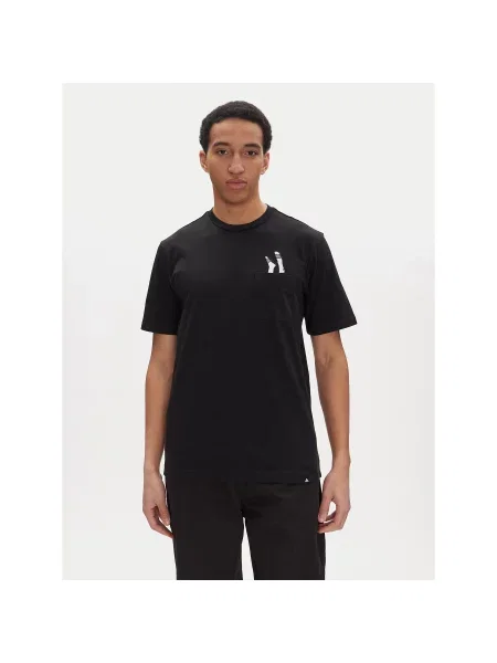 Adidas T-shirt Lounge Slides Graphic Pocket Regular Fit crna