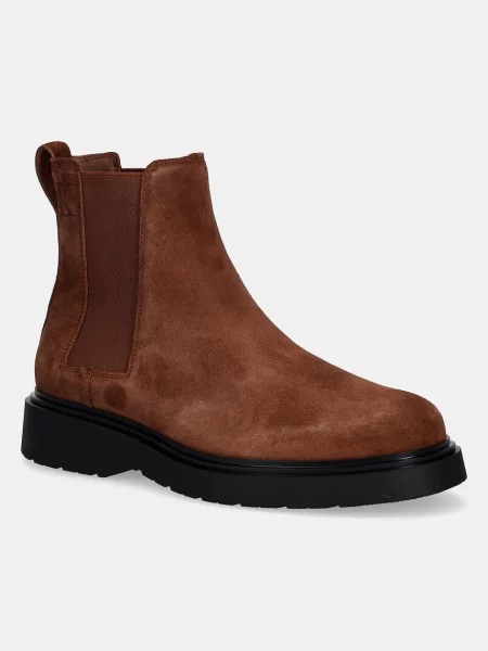 Calvin Klein ghete chelsea de piele COMBAT ESS CHELSEA BOOT SU maro