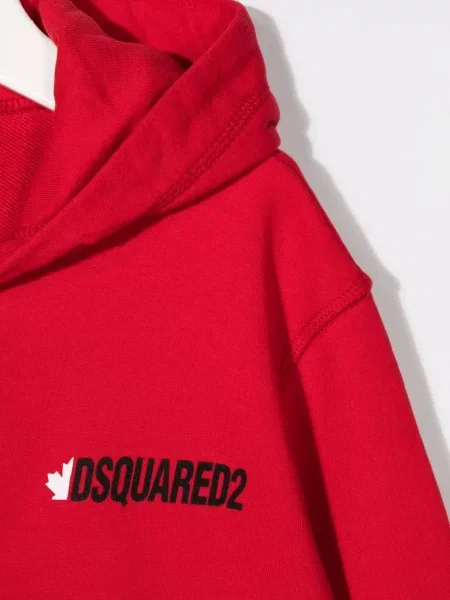 Bluza z kapturem dziecięca Dsquared2 czerwona