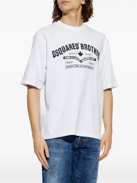 Tricou Dsquared2 cu imagine alb