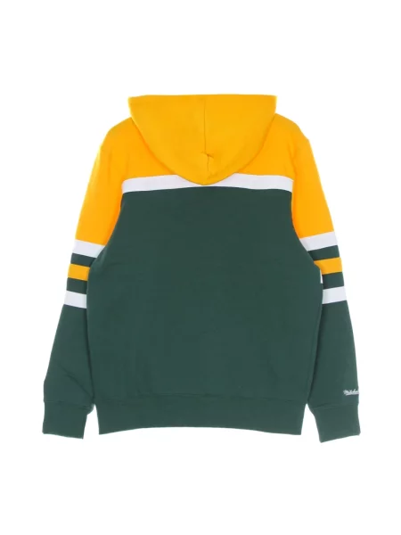 Bluza z kapturem Mitchell & Ness z kapturem zielona