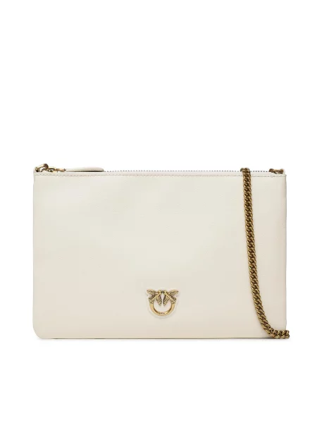 Ročna torba Pinko Flat Classic PE 23 PCPL White bela