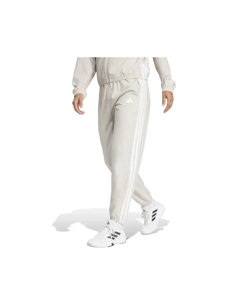 ADIDAS PERFORMANCE Športové nohavice Essentials sivobéžová / biela sivá