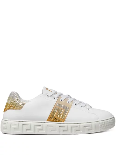 Sneakerși Versace de cristal alb