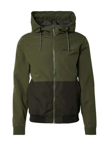 JACK & JONES Geacă de primăvară-toamnă JJERush oliv negru