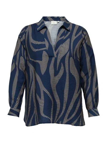 ONLY Carmakoma Bluza CARFANNIL nočno / kamen modra