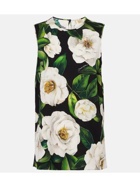 Top Dolce&gabbana de mătase cu model floral