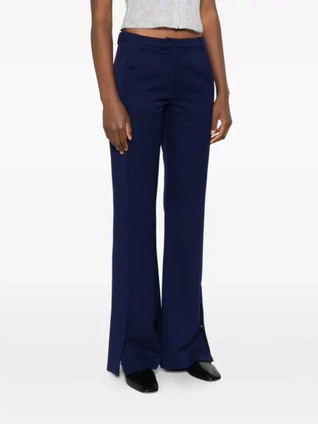 Pantaloni Patrizia Pepe cu broderie albastru
