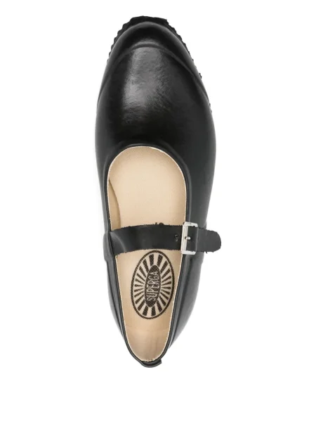 Balerini Superga din piele negru
