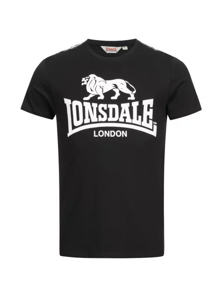 LONSDALE Tricou SHEVIOCK negru alb