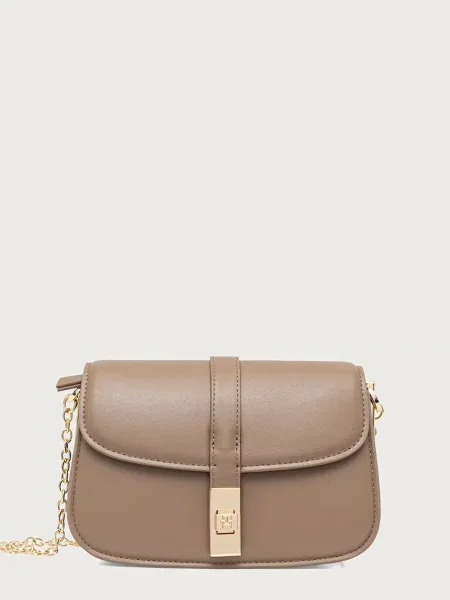 Colier Tommy Hilfiger din piele bej