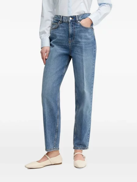 Blugi Sisley cu 5 buzunare albastru