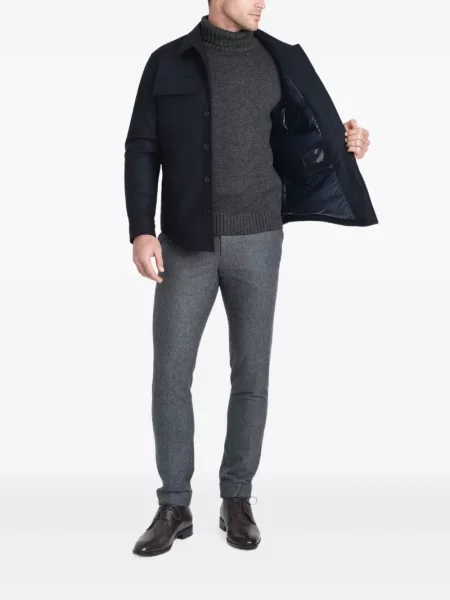 Geacă Norwegian Wool de lână albastru