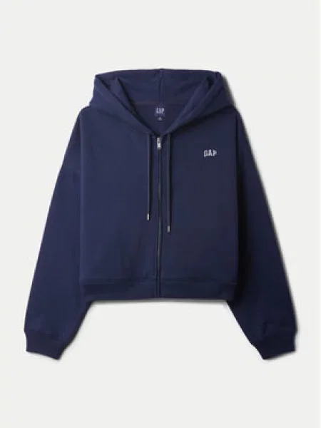 Obrezano hoodie Gap modra