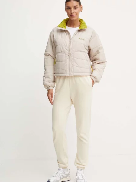 Columbia kurtka Wallowa Insulated szary przejściowa oversize beżowa