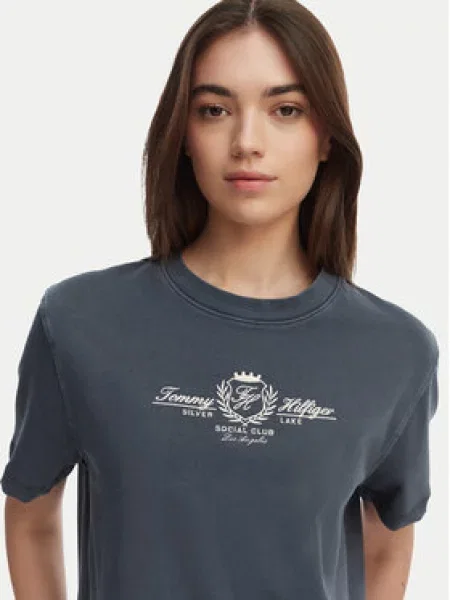 Tommy Hilfiger Póló Crest Sötétkék