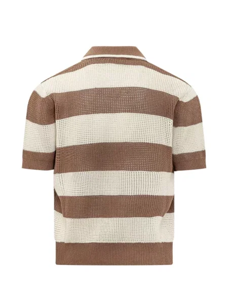 Tricou polo Atomo Factory tricotate maro