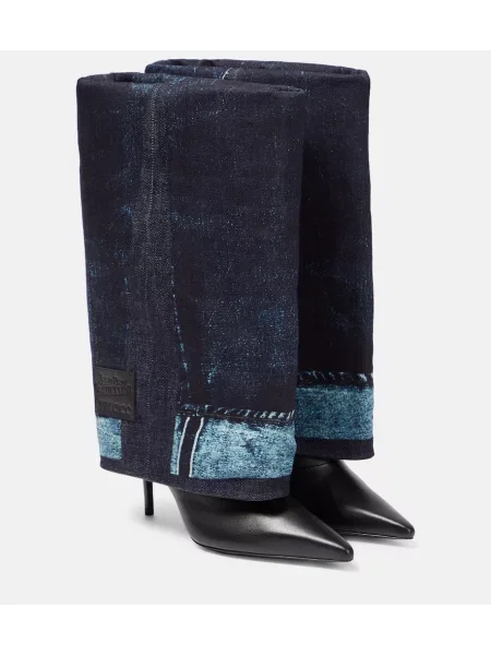 Usnjene gležnjarji Jimmy Choo modra